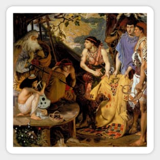 The Coat of Many Colours by Ford Madox Brown Sticker